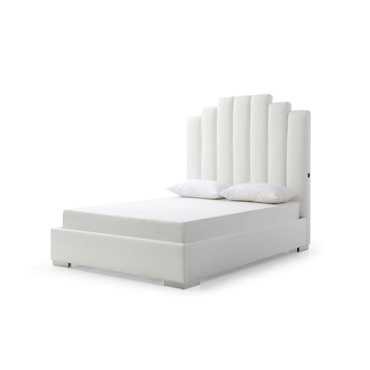 Jordan Queen Bed-Whiteline Modern Living-WHITELINE-BQ1688F-GRY-BedsGrey-6-France and Son