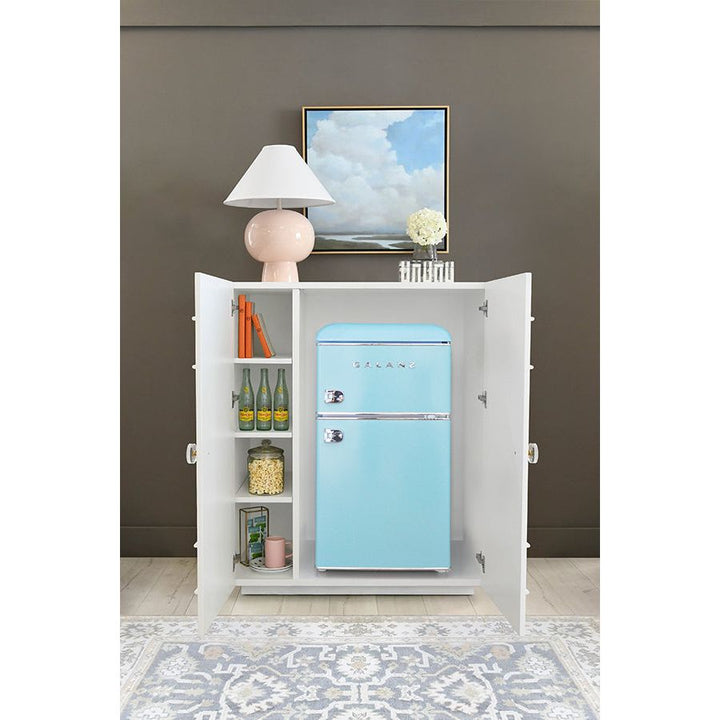 Cabinets & Curios Judd Two Door Matte White Lacquer Cabinet