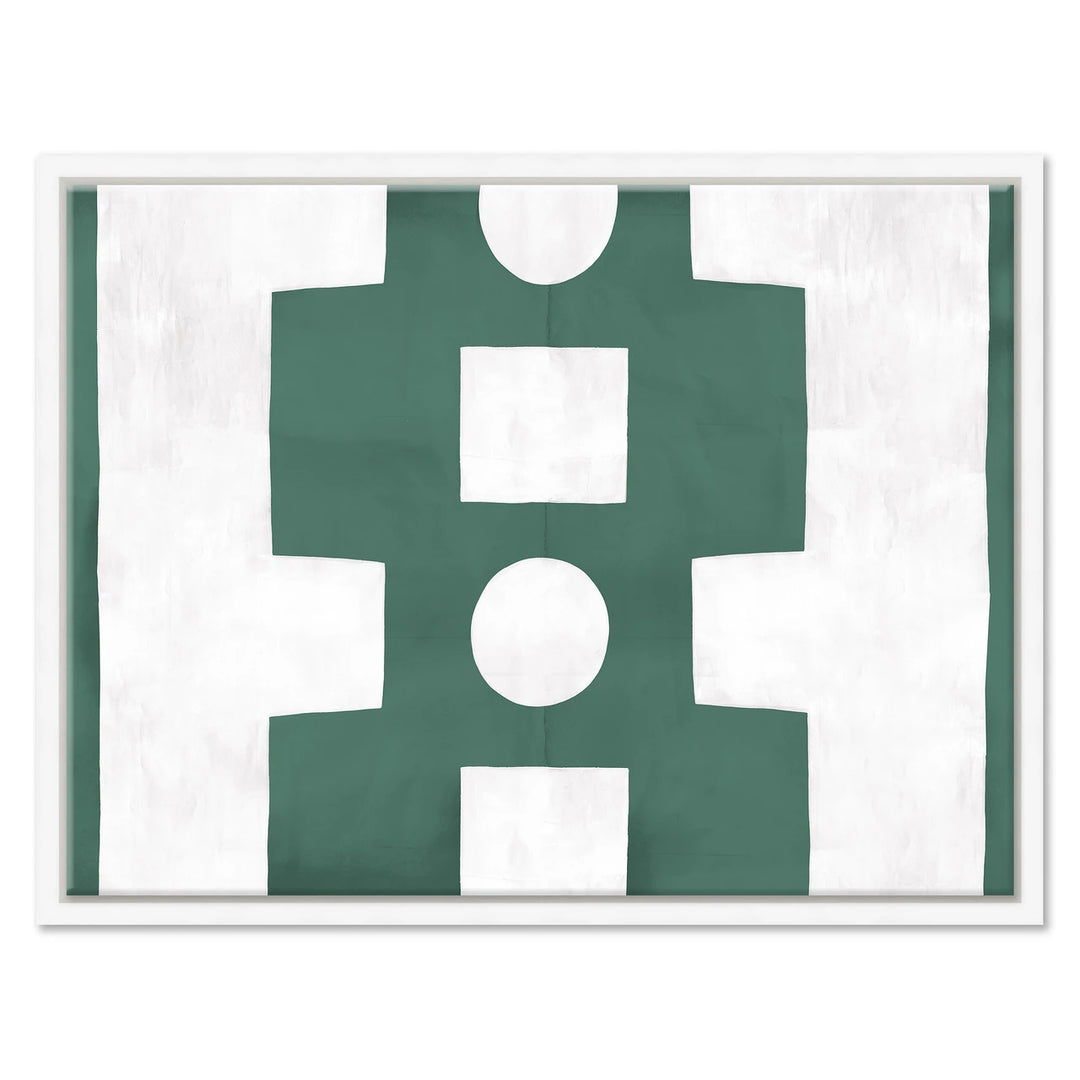 Green and White Abstract (var. 1) by Soicher Marin