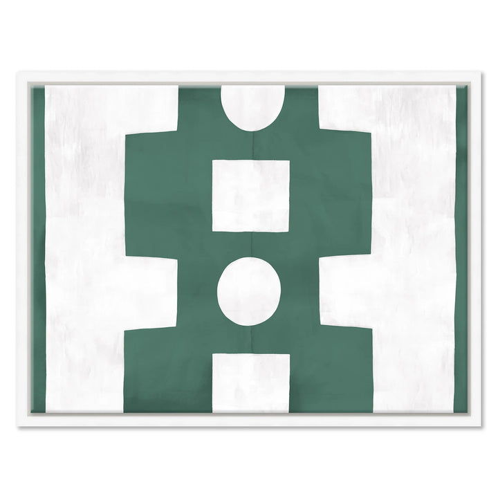 Green and White Abstract (var. 1) by Soicher Marin