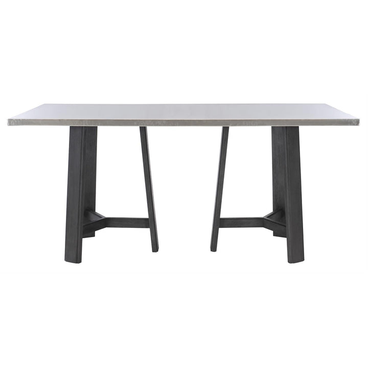 Harding Dining Table-Bernhardt-BHDT-K1596-Dining Tablesnon-wire brushed wood base-1-France and Son