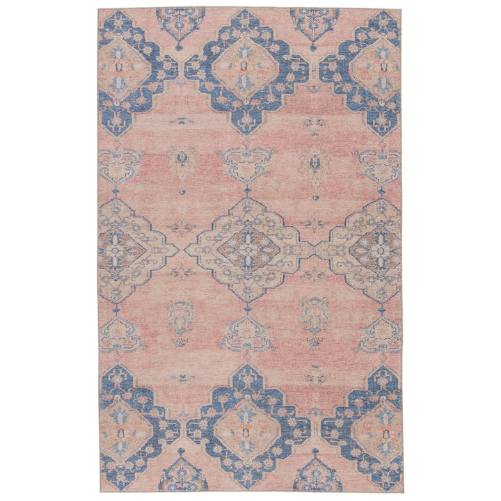 Vibe by Jaipur Living Adalee Medallion Pink/ Blue Area Rug (7'6"X9'6")