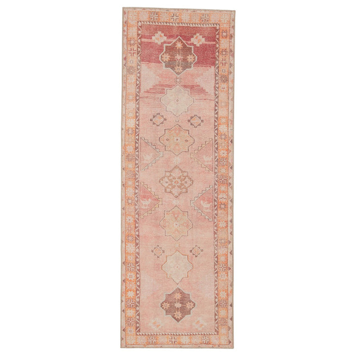 Vibe by Jaipur Living Bijou Medallion Pink/ Orange Runner Rug (2'6"X7'6")