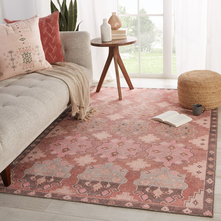 Vibe by Jaipur Living Chilton Medallion Pink/ Brown Area Rug (3'9"X6')