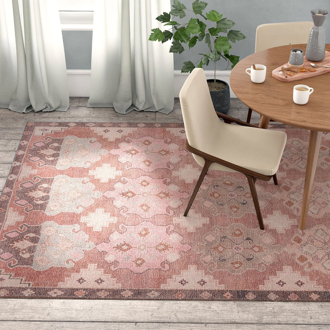 Vibe by Jaipur Living Chilton Medallion Pink/ Brown Area Rug (6'X9')