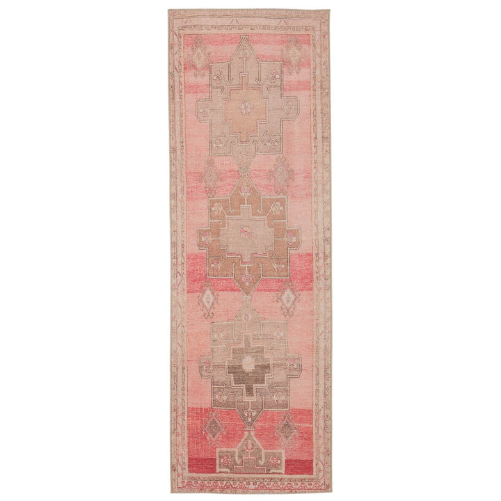 Vibe by Jaipur Living Faron Medallion Pink/ Tan Runner Rug (2'6"X10')