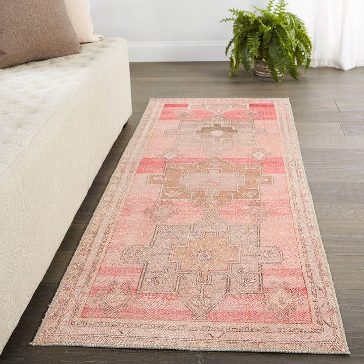 Vibe by Jaipur Living Faron Medallion Pink/ Tan Area Rug (5'X7'6")