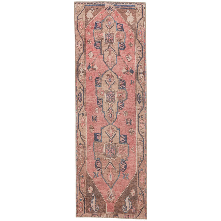 Vibe by Jaipur Living Lani Medallion Pink/ Blue Runner Rug (2'6"X12')