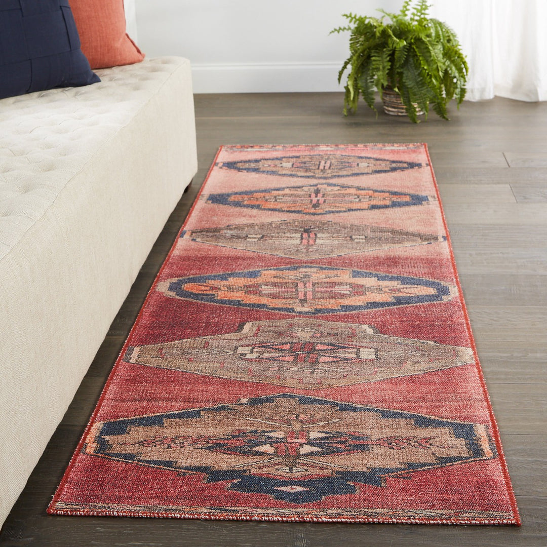 Vibe by Jaipur Living Mirta Medallion Pink/ Blue Area Rug (9'X12')