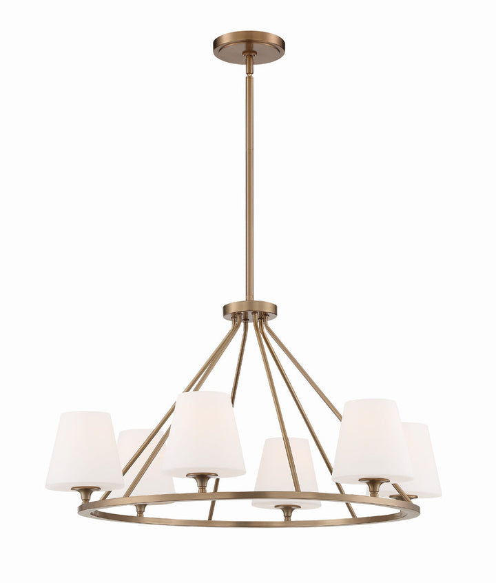Keenan 6 Light Chandelier-Crystorama Lighting Company-CRYSTO-KEE-A3006-VG-ChandeliersVibrant Gold-3-France and Son
