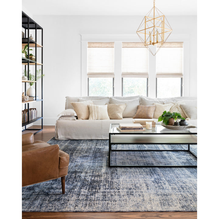 Magnolia Home By Joanna Gaines x Loloi Kennedy Denim 18" x 18" Sample Rug