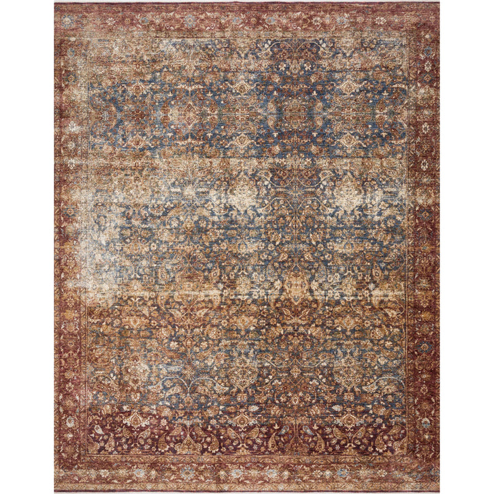 Magnolia Home By Joanna Gaines x Loloi Kennedy Denim / Brick 3'-7" x 5'-2" Accent Rug