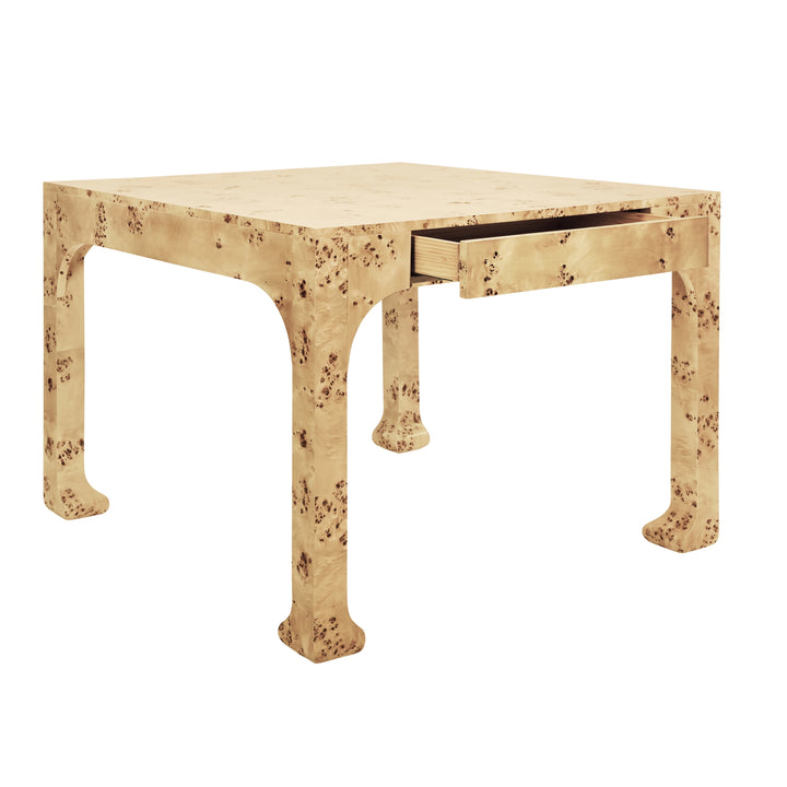 Kerry Square Two Drawer Pagoda Style Game Table