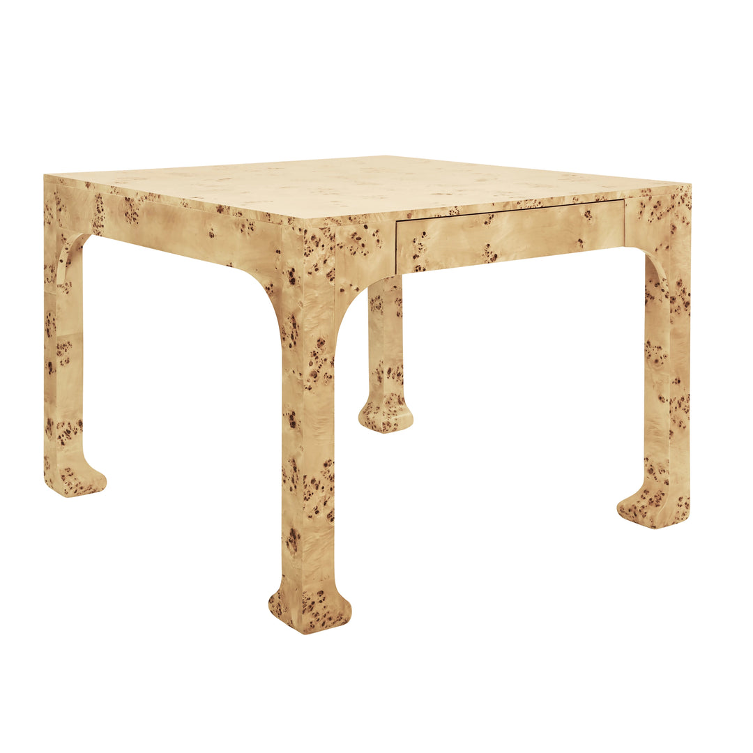 Kerry Square Two Drawer Pagoda Style Game Table