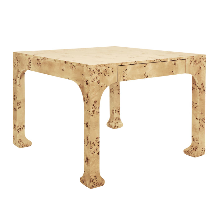 Kerry Square Two Drawer Pagoda Style Game Table