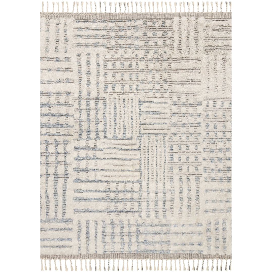 Loloi Khalid Ivory / Sky 5'-6" x 8'-6" Area Rug