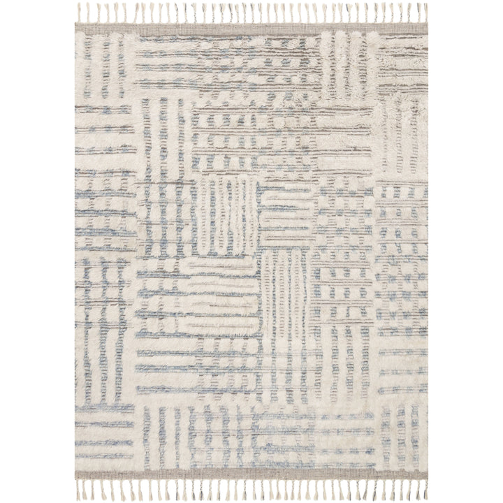 Loloi Khalid Ivory / Sky 5'-6" x 8'-6" Area Rug