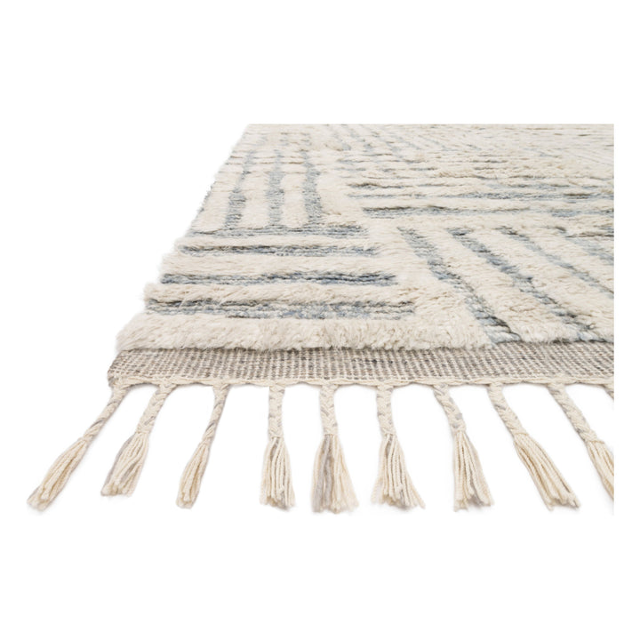 Loloi Khalid Ivory / Sky 5'-6" x 8'-6" Area Rug