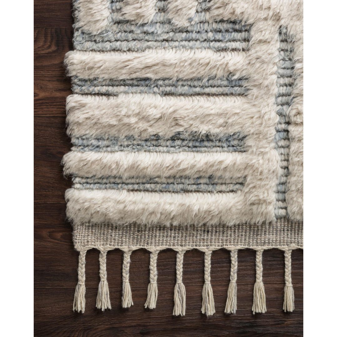 Loloi Khalid Ivory / Sky 5'-6" x 8'-6" Area Rug