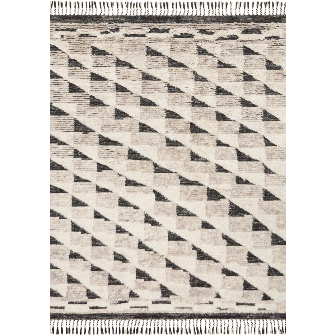 Loloi Khalid Natural / Black 7'-9" x 9'-9" Area Rug