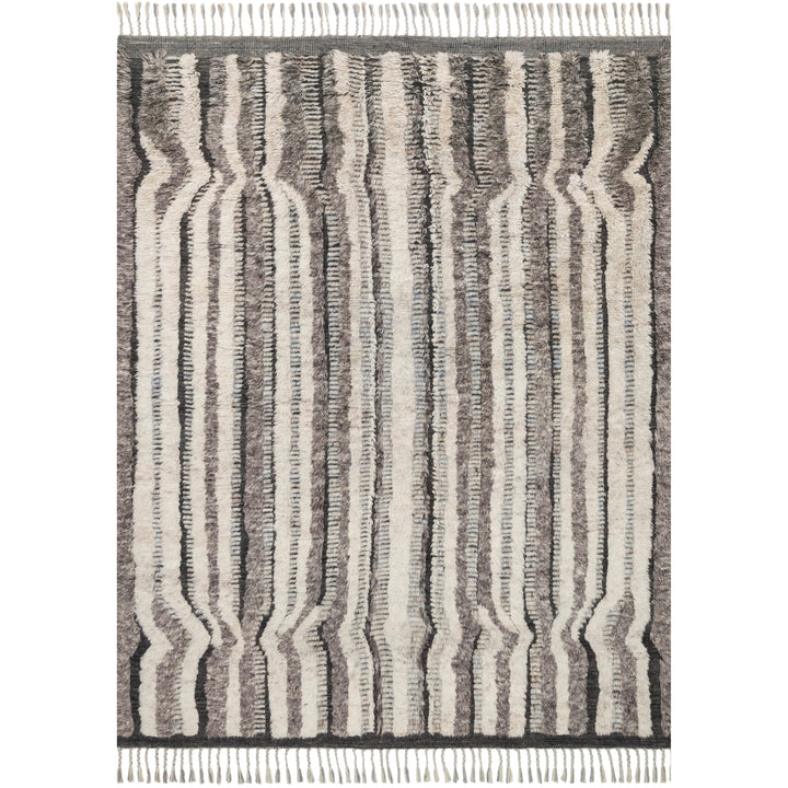 Loloi Khalid Stone / Charcoal 4'-0" x 6'-0" Accent Rug