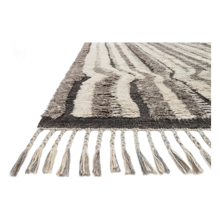 Loloi Khalid Stone / Charcoal 4'-0" x 6'-0" Accent Rug