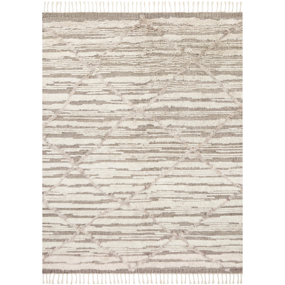 Loloi Khalid Ivory / Taupe 4'-0" x 6'-0" Accent Rug