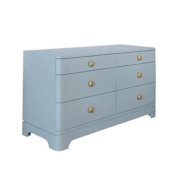 Dressers & Chests Kilmer Light Blue Six Drawer