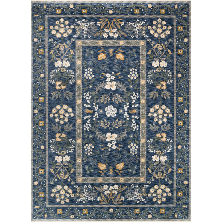 Rifle Paper Co. x Loloi Kismet Navy 18" x 18" Sample Rug