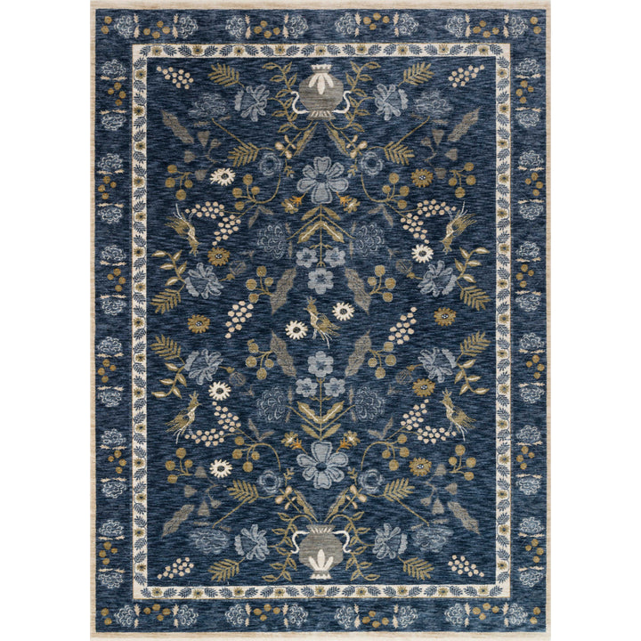 Rifle Paper Co. x Loloi Kismet Navy 6'-7" x 9'-4" Area Rug