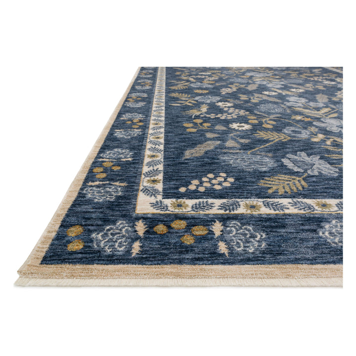 Rifle Paper Co. x Loloi Kismet Navy 6'-7" x 9'-4" Area Rug