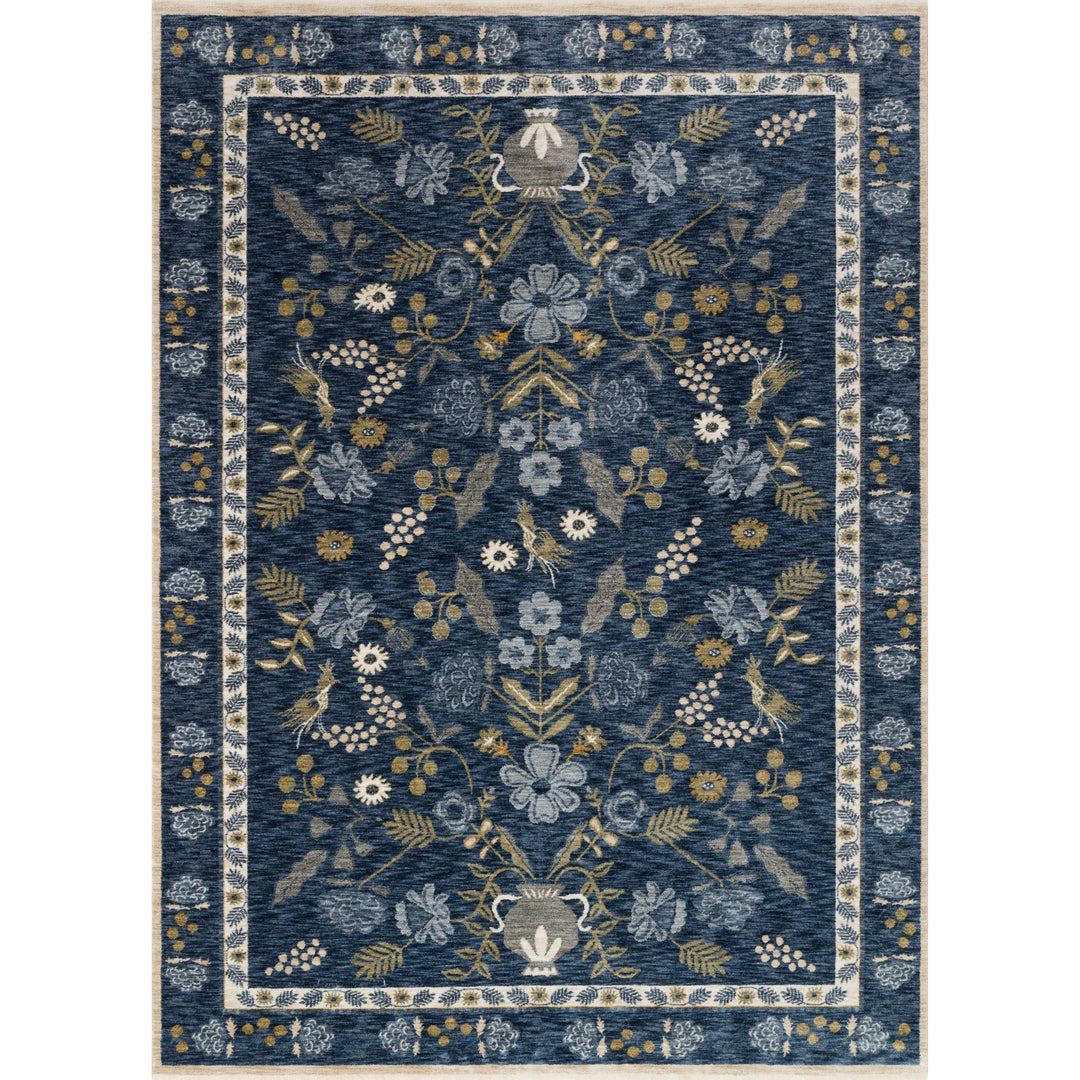 Rifle Paper Co. x Loloi Kismet Navy 18" x 18" Sample Rug