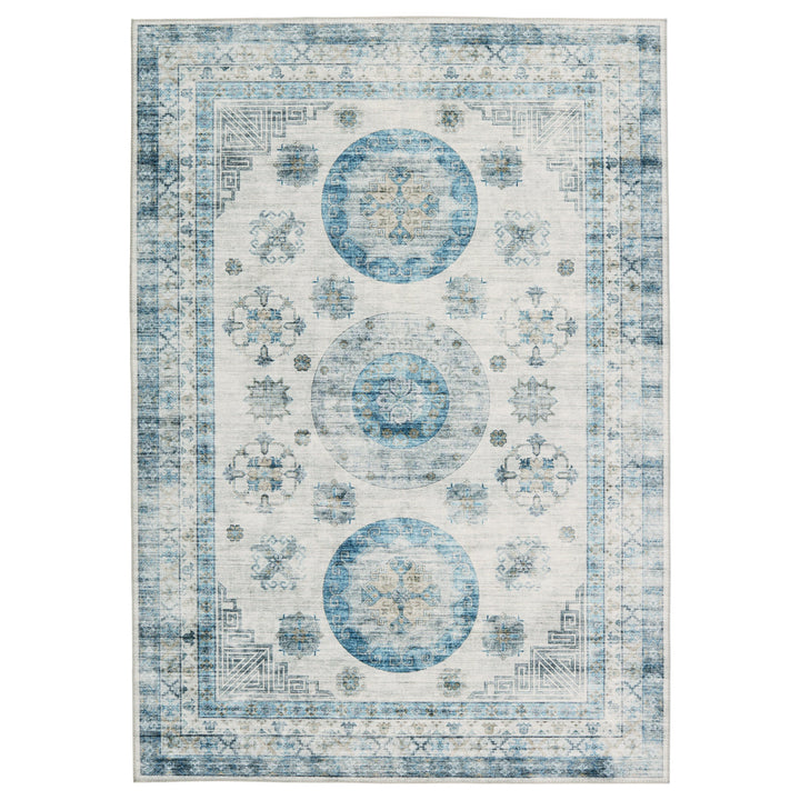 Vibe by Jaipur Living Nyria Medallion Blue/ Light Gray Runner Rug (2'6"X8')