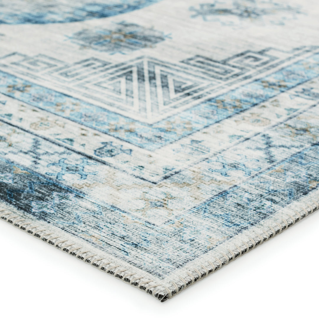 Vibe by Jaipur Living Nyria Medallion Blue/ Light Gray Area Rug (7'6"X9'6")