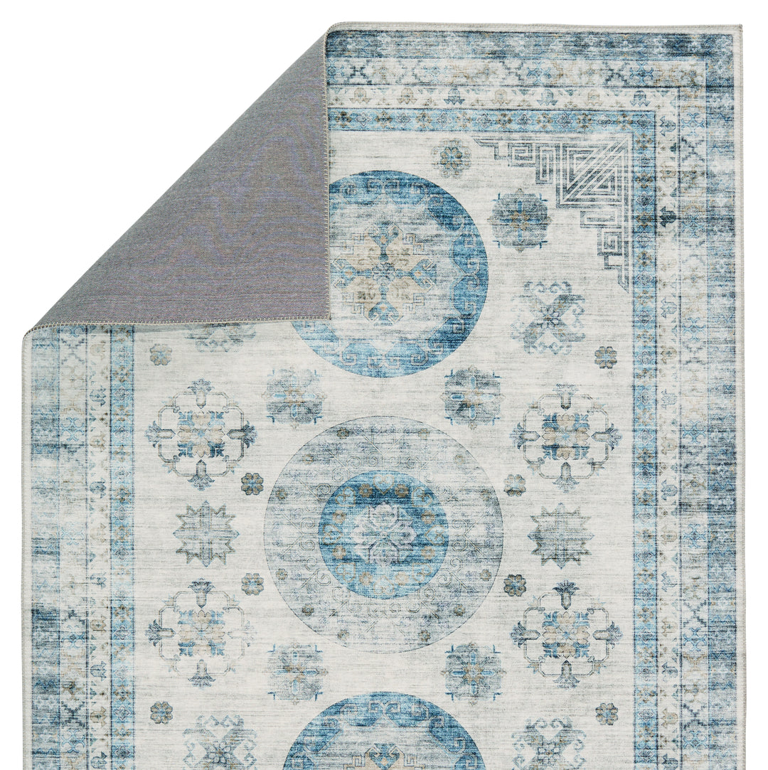 Vibe by Jaipur Living Nyria Medallion Blue/ Light Gray Runner Rug (2'6"X8')