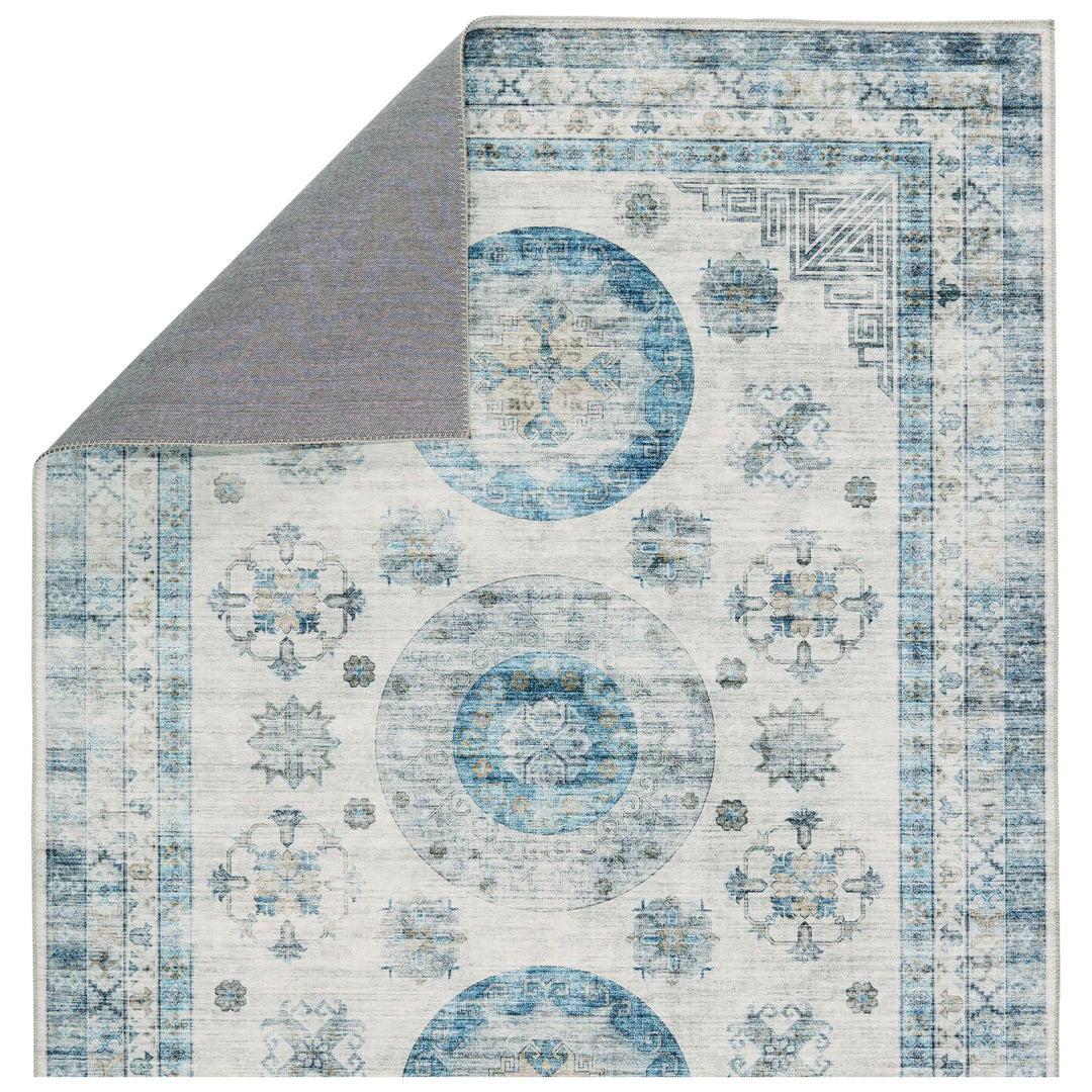 Vibe by Jaipur Living Nyria Medallion Blue/ Light Gray Area Rug (9'X12')