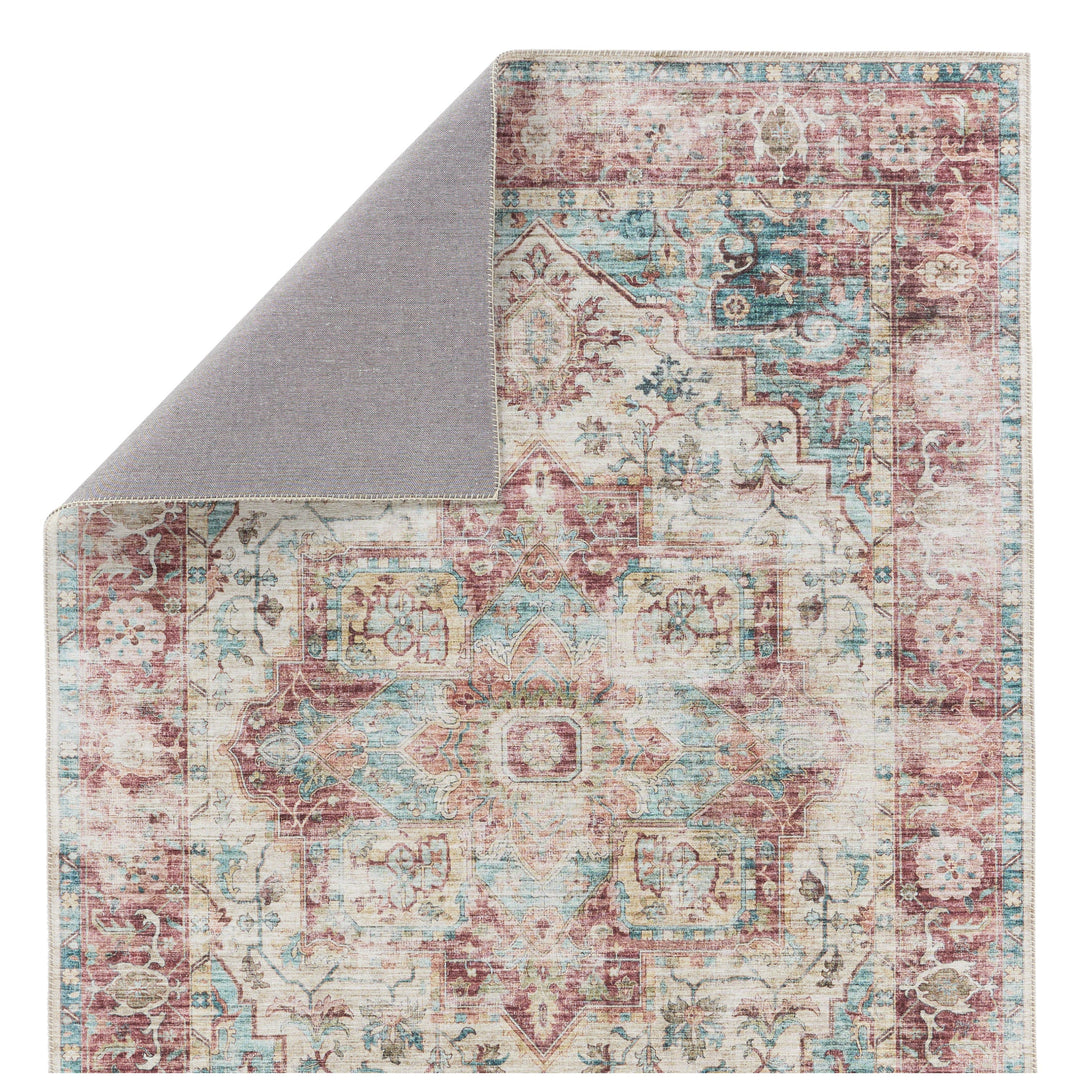 Vibe by Jaipur Living Vandran Medallion Dark Red/ Teal Area Rug (7'6"X9'6")