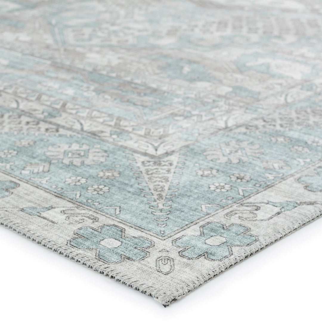 Nikki Chu by Jaipur Living Issa Medallion Light Blue/ Light Gray Area Rug (9'X12')