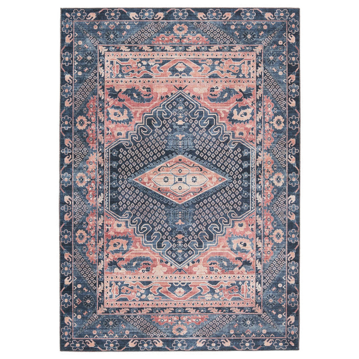 Nikki Chu by Jaipur Living Issa Medallion Dark Blue/ Pink Area Rug (6'X9')