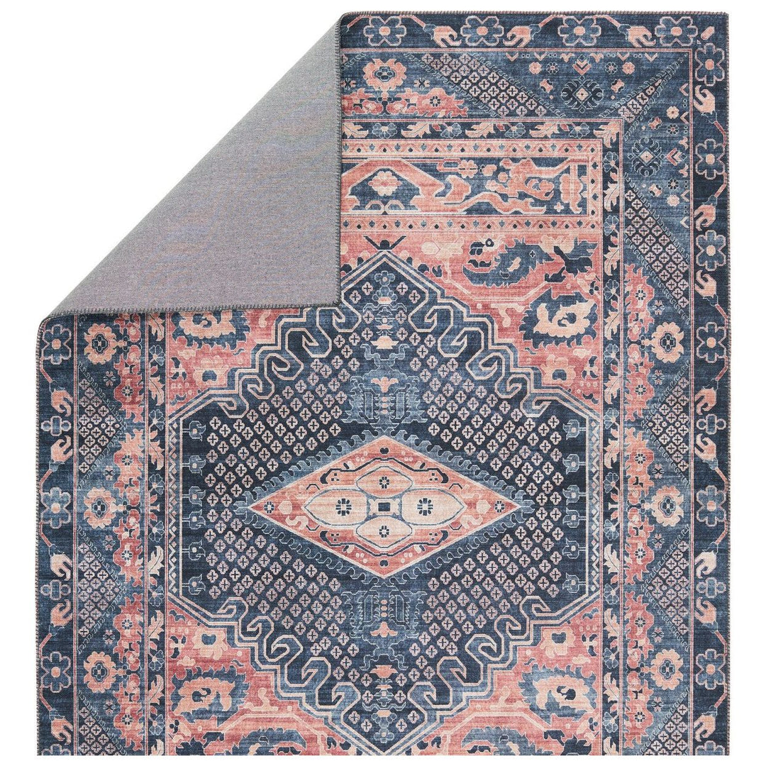 Nikki Chu by Jaipur Living Issa Medallion Dark Blue/ Pink Area Rug (6'X9')