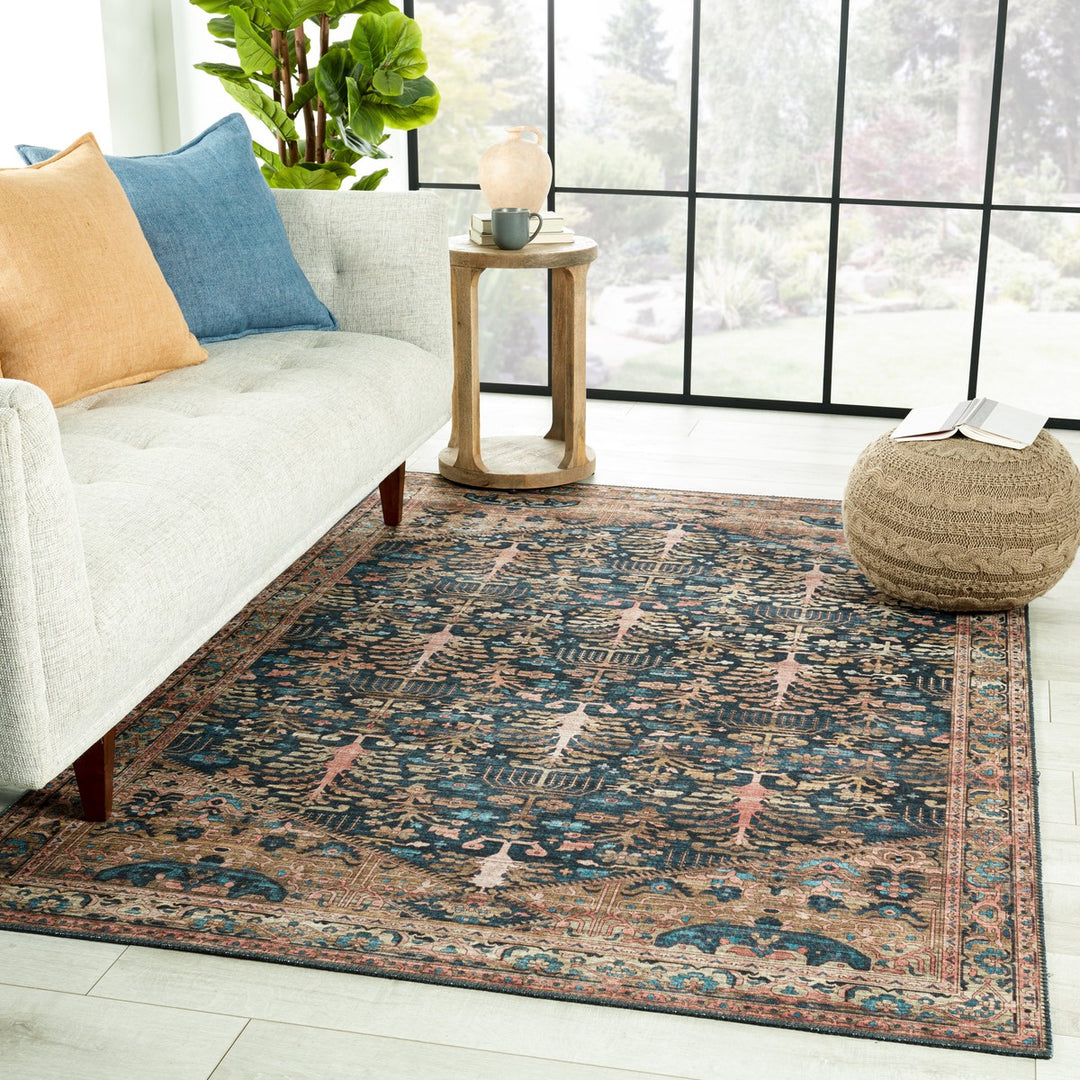 Nikki Chu by Jaipur Living Jayven Medallion Blue/ Tan Area Rug (8'X10')