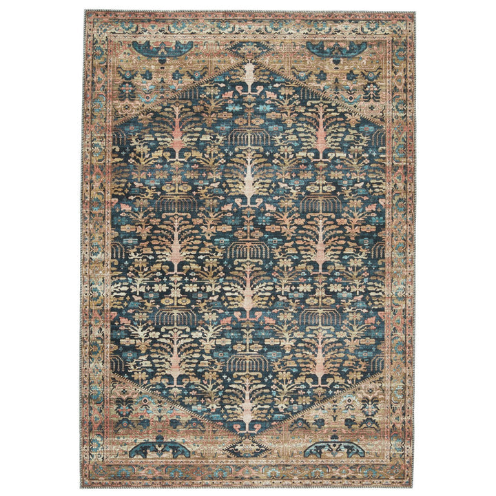 Nikki Chu by Jaipur Living Jayven Medallion Blue/ Tan Area Rug (6'X9')