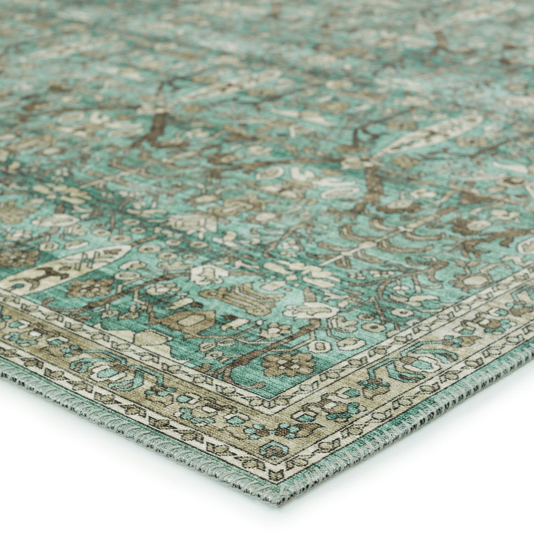 Nikki Chu by Jaipur Living Razi Trellis Green/ Tan Runner Rug (2'6"X8')