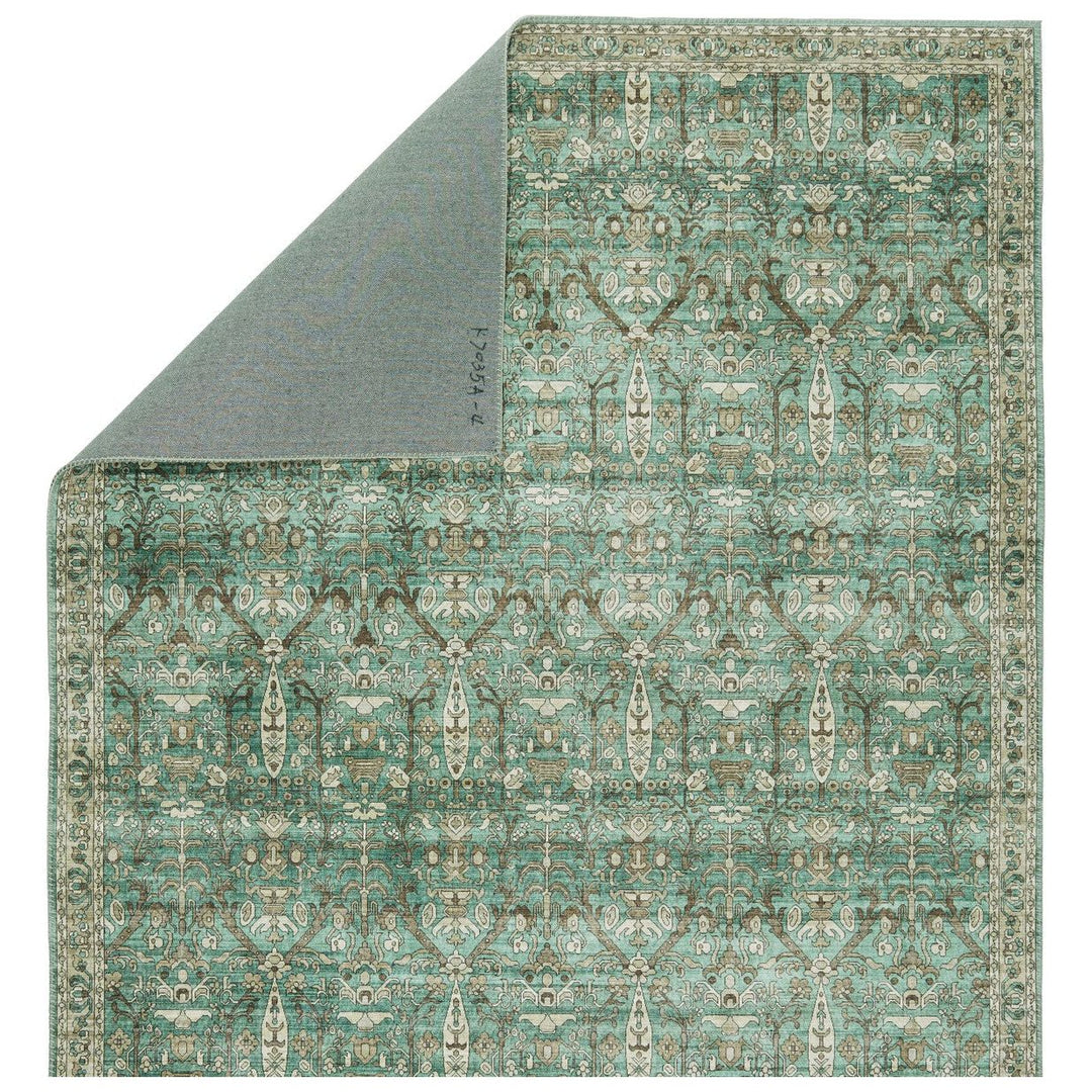 Nikki Chu by Jaipur Living Razi Trellis Green/ Tan Runner Rug (2'6"X8')