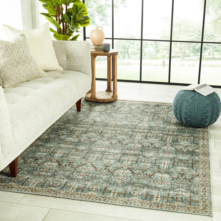 Nikki Chu by Jaipur Living Razi Trellis Green/ Tan Area Rug (8'X10')