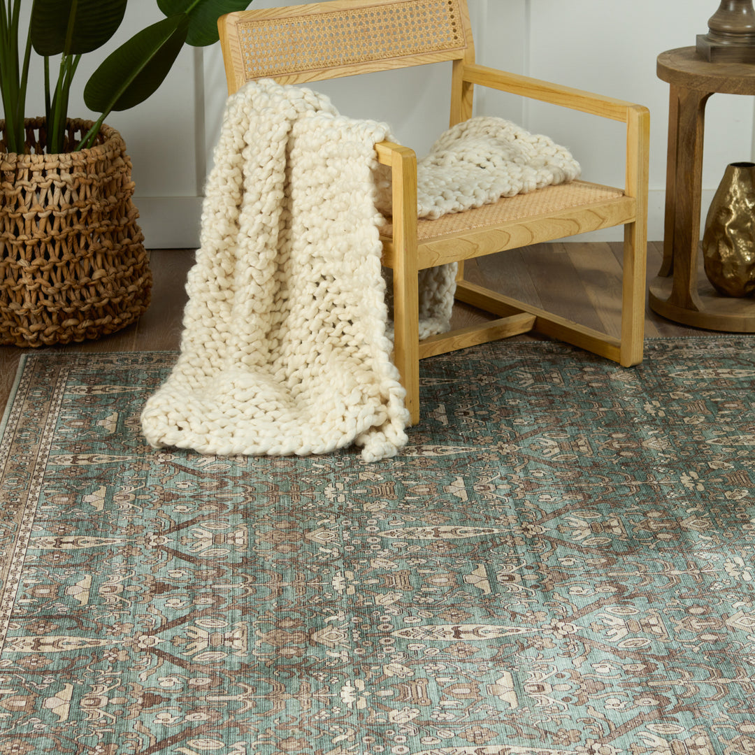 Nikki Chu by Jaipur Living Razi Trellis Green/ Tan Area Rug (6'X9')