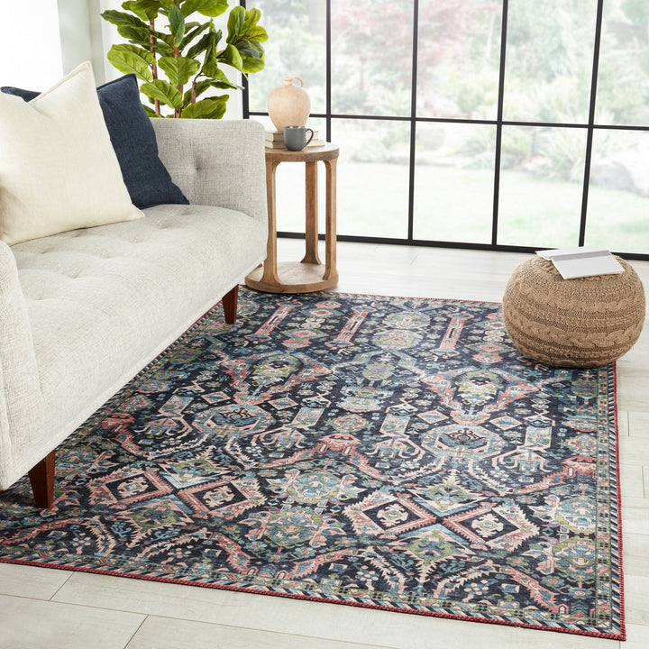 Nikki Chu by Jaipur Living Teleza Trellis Dark Blue/ Clay Area Rug (9'X12')