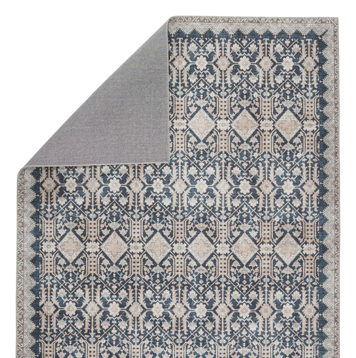 Nikki Chu by Jaipur Living Dalia Trellis Dark Blue/ Tan Area Rug (8'X10')