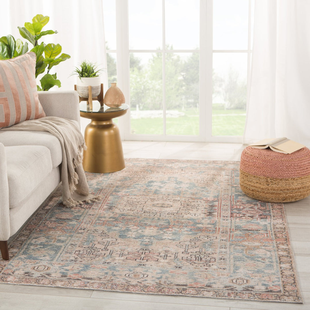 Jaipur Living Geonna Medallion Blue/ Beige Area Rug (5'X7'6")