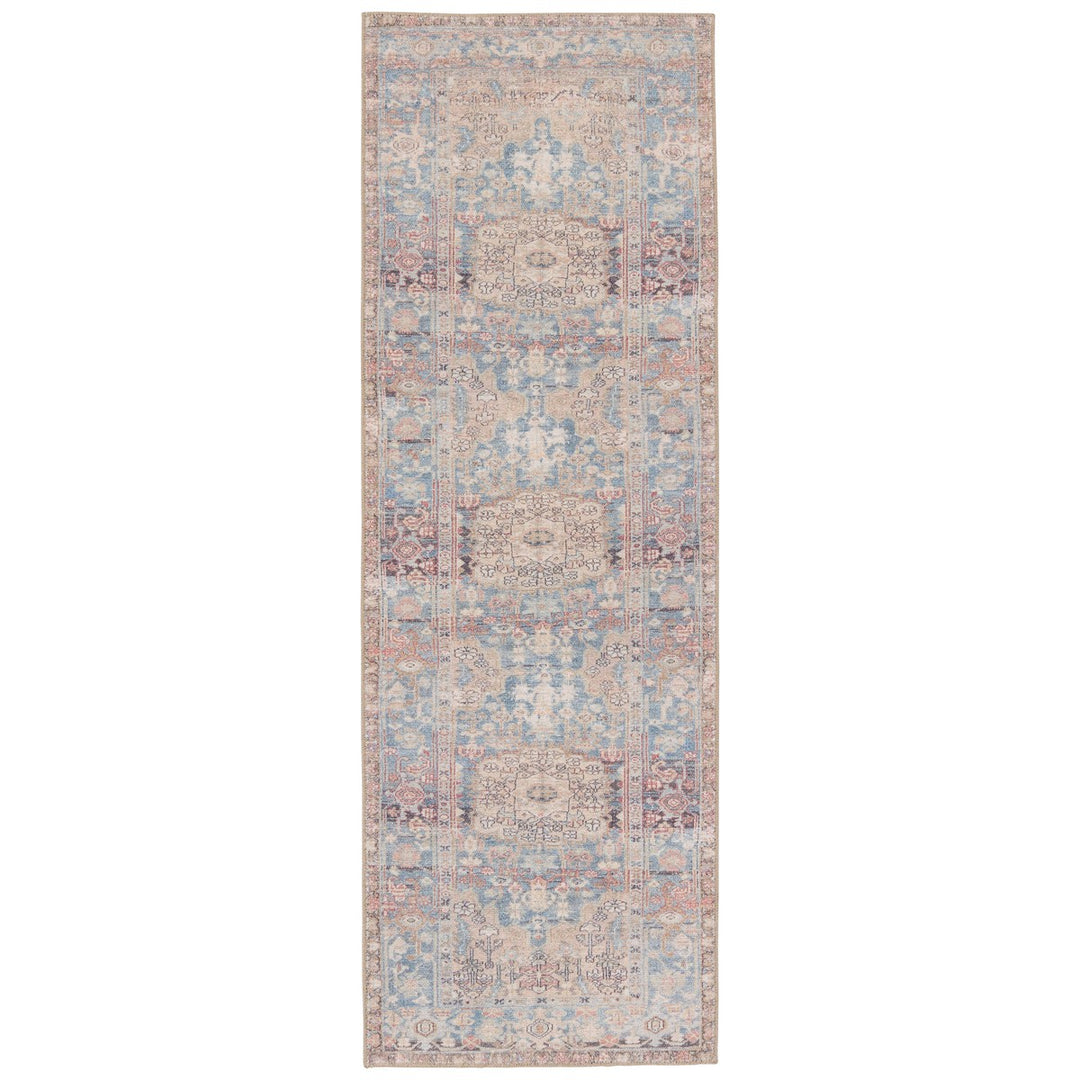 Jaipur Living Geonna Medallion Blue/ Beige Runner Rug (2'6"X7'6")